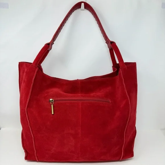 The Sak Los Feliz Large Tote Suede Leather Scarlet Red - Picture 2 of 12